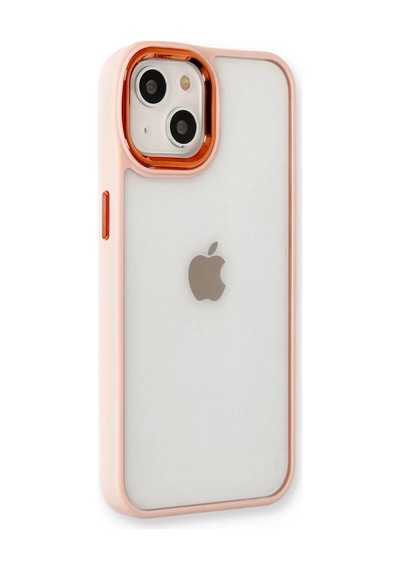 Apple Uyumlu iPhone 14 Plus Uyumlu Kılıf Dora Kapak - Pudra
