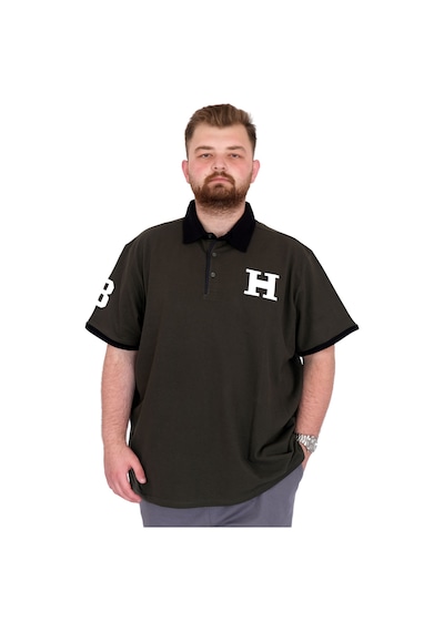 Mode Xl Büyük Beden Erkek T-shirt Polo Yaka H Brouded U25312 Haki Haki