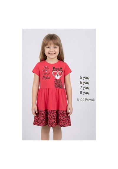 Ketbaby %100 Pamuklu Kız Çocuk Kırmızı Leopar Desenli Elbise 5-8 Yaş Yazlık Konfor Serisi Kırmızı Kırmızı Ketbaby %100 Pamuklu Kız Çocuk Kırmızı Leopar Desenli Elbise 5-8 Yaş Yazlık Konfor Serisi Kırmızı Kırmızı