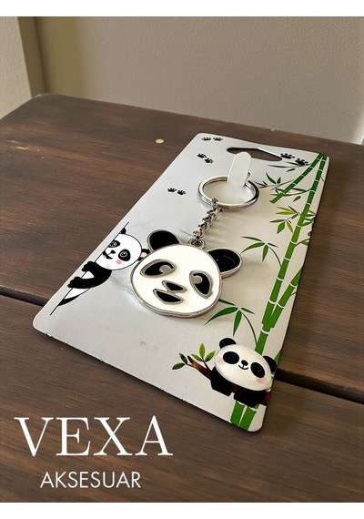 Panda Figürlü Metal Anahtarlık Çanta Süsü Hediyelik Özel Ambalajlı Ve Hediyeli Ürün