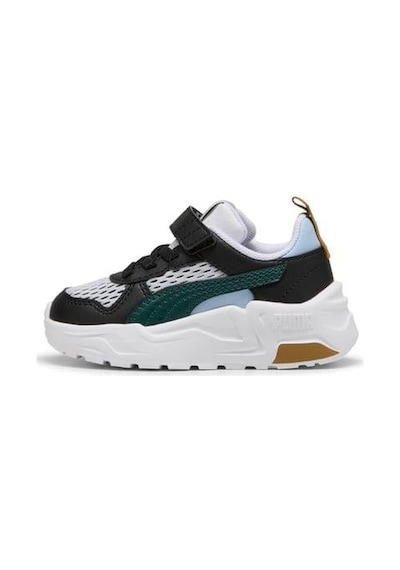 Puma Trinity 2 Lt Run Fun Ac+ Inf Unisex Bebek Sneaker Ayakkabı Siyah Beyaz