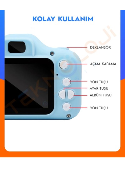 Arell Teknoloji X526 Çocuk Dijital Fotoğraf Makinesi