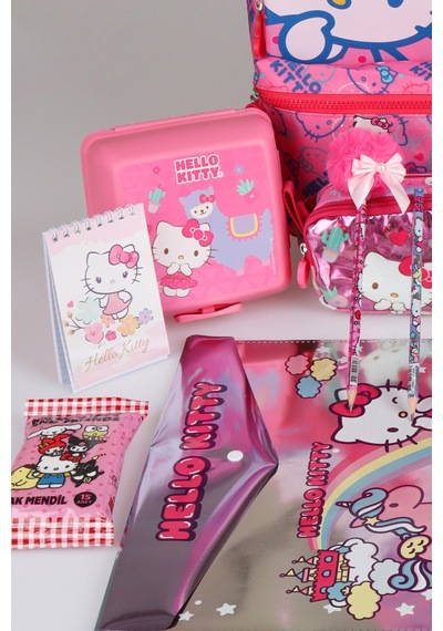 X Dekomus "candy Kitty Collection" Hello Kitty Lisanslı Kırtasiye Seti Ortopedik İlkokul Ve Kalem Çantası,matara,beslenme Kabı Seti Diğer