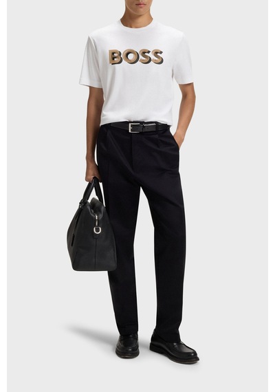 Boss Erkek T Shirt 50551902 100 Beyaz Beyaz