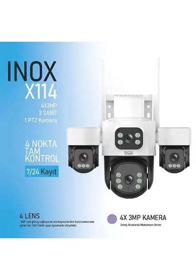 Inox-x114 4x3mp Dört Lensli Wifi Ptz
