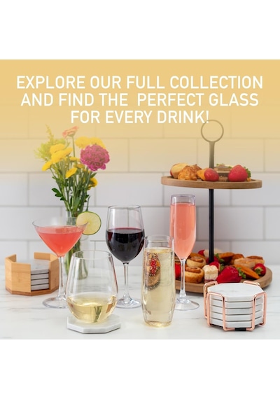 Tr D'eco Kırılmaz Saplı Şampanya Flüt 4'lü Set, 12 Oz Ea -%100 Yeniden Kullanılabilir Kırılmaz Mimoza Ve Şam