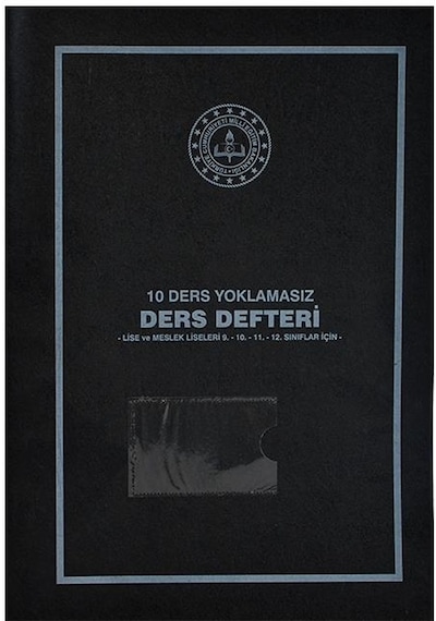 Gülpaş 10 Ders Yoklamasız Ders Defteri Siyah Plastik Kapak