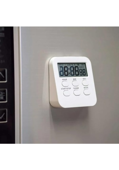 Mr Alarmlı Dijital Öğrenci Sınav Masa Kronometresi 24 Saat Geri Sayım Timer, 2 Kademeli Alarm, Lcd Ekranlı Beyaz