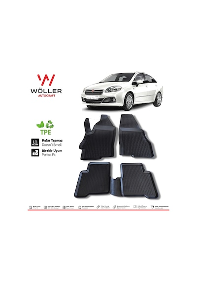Fiat Linea Paspas 2007 2017 Arası 3D Havuzlu Wöller Paspas