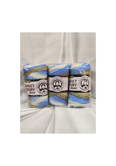 Sweet Baby Batik Ebruli El Örgü İpi 3 Adet - Renk: 327