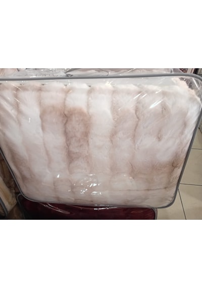 Merinos Diamond Kürk Bubble Desen Comforter Set, Çift Kişilik Yorgan Seti 220x240 Açık Kahverengi