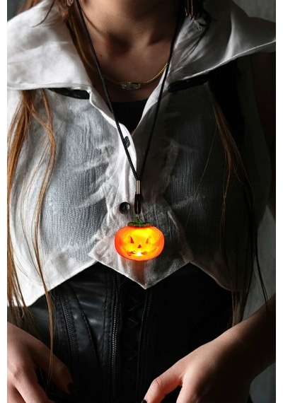 Beysüs Halloween Işıklı Bal Kabağı Kolye Tüm Yaşlar