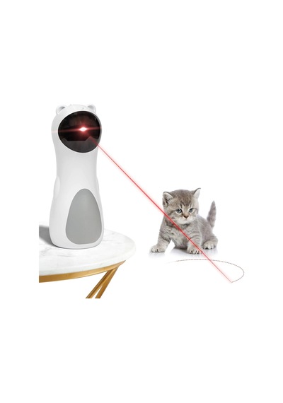 Omniax Otomatik İnteraktif Kedi Oyuncağı - Hareket Sensörlü, Şarjlı, Led Işıklı