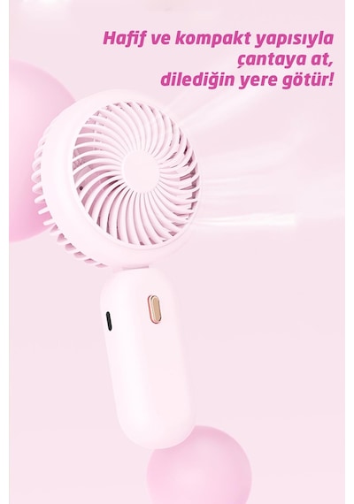 Taşınılabilir Ve Katlanabilir Şarjlı El Ve Masa Fanı - Mini Vantilatör Soğutucu