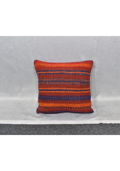 Zehra Abla Halı Yeni El Dokuma Dekoratif Kilim Kırlent Yastık Kılıfı 6560 Çok Renkli