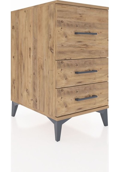 Kronos Komodin 3 Çekmeceli 44x59x80 Çam-çam Çam