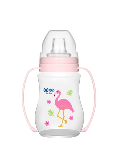 Wee Baby Pembe Akıtmaz Kulplu Pp Antikolik Bardak 250 ML 754-1 Pembe