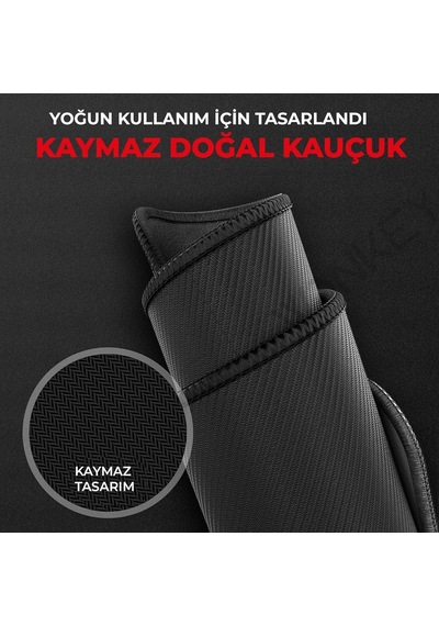 Pro - Dikişli Mouse Pad Gaming, Oyuncu Gamer Mousepad, Kaymaz Kauçuk Tabanlı, Pürüzsüz Kumaş Yüzey, Oyun Tipi Mo