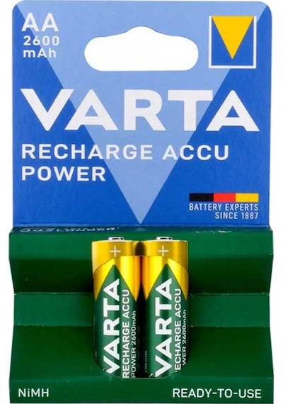 Varta Nı-mh 1.2 Volt 2600 Mah R2u Aa Şarjlı 2 Li Kalem Pil Şarj Edilebilir Pil