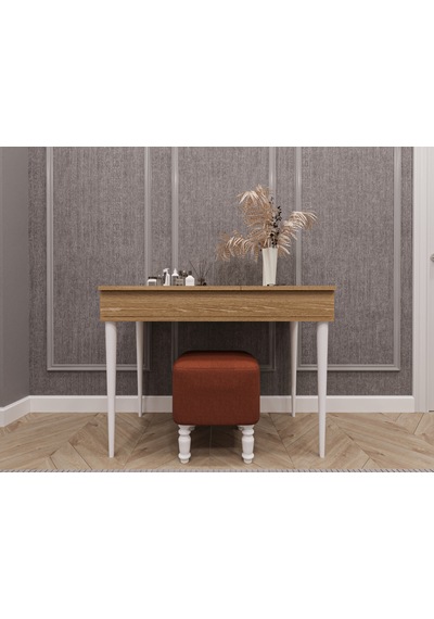 Lüks Aynalı Makyaj Masası %100 Mdf Takı Aksesuar Oda Düzenleyici Organizer Mam01 Sonoma