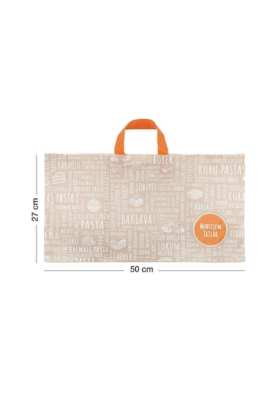 Tatlı Poşeti Kulplu 1000 Gr 50X27Cm - 50 Adet