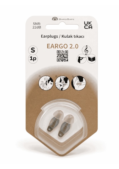 Swedsafe Eargo Kulak Tıkacı, S Boyut, 22 Db, Yüksek Konfor, Tekrar Kullanılabilir, Günlük Kullanım, İş Ve Konser