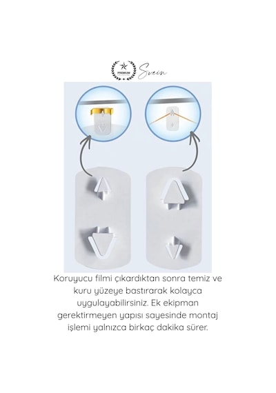 Tablobandı Yapışkanlı Çivisiz Tablo Askısı 3m Güçlü Duvar Askı Aparatı Çerçeve Resim Saat Dekorasyo Beyaz