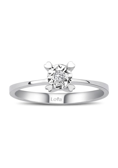 Lova 0,40 Karat Efektli Pırlanta Tektaş Yüzük - 1040113