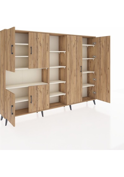 Arges Dolap 13 Raflı 6 Kapaklı 220x30x163 Çam-çam/aytaşı Çam-çam/aytaşı