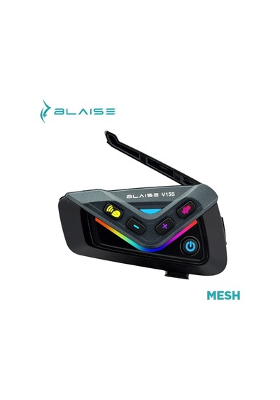 Blaıse V15s Bluetooth Mesh Motosiklet Interkom Siyah
