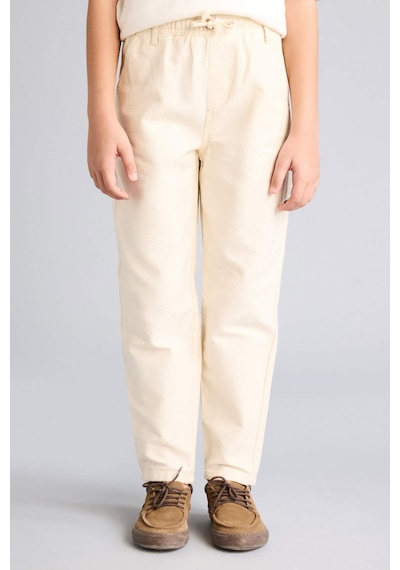Defacto Carrot Fıt Düz Paça Gabardin Pantolon Erkek Çocuk G6733a826sper134 Ekru-er134