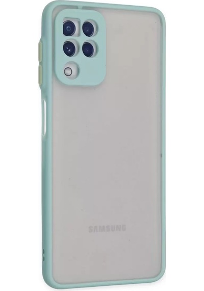 Newface Samsung Galaxy A22 Kılıf Montreal Silikon Kapak - Turkuaz
