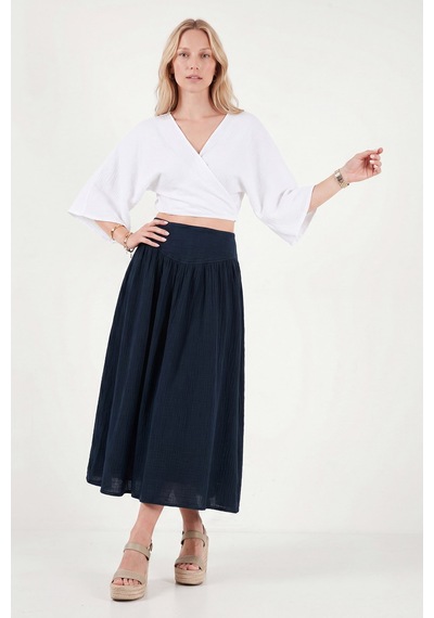 Lela Pamuklu Regular Fit Bağlamalı Crop Kimono Bayan Kimono 668yl2783 Beyaz Lela Pamuklu Regular Fit Bağlamalı Crop Kimono Bayan Kimono 668yl2783 Beyaz