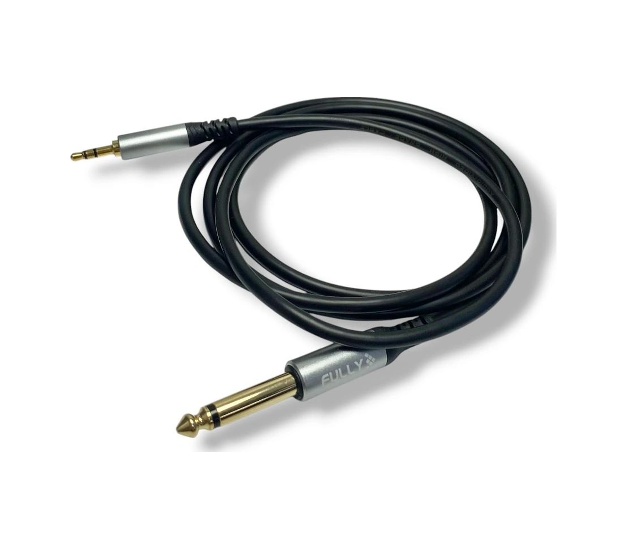 Fully 1.5metre 6.3mm Mono - 3.5mm Stereo Kablo - Siyah