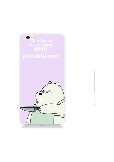 Apple Uyumlu iPhone 6 Telefonumu Bırak Panda Desenli Silikon Kılıf
