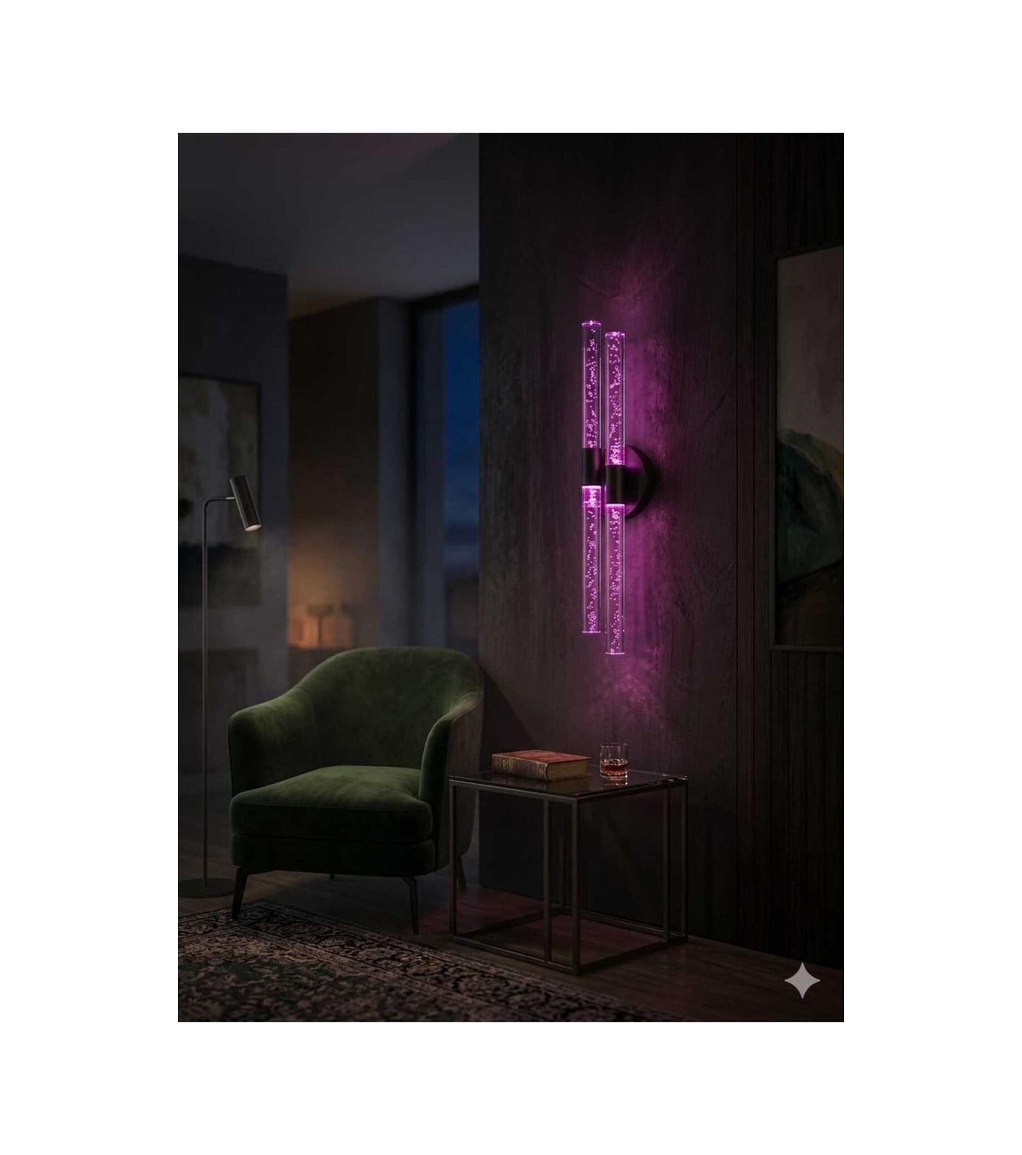 Bubbleflux Dubble Medium 40 Cm Modern Tasarım Led Aplik - Duvar Lambası - Siyah - Elektrikli - Rgb Kumandalı Siyah Rgb Elektrikli Kumandalı