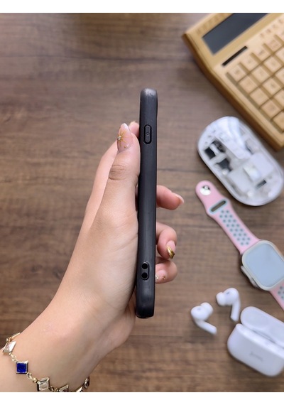 Apple iPhone 7 Uyumlu Premium Deri Dokulu Darbelere Karşı Dayanıklı Nazal Silikon Kılıf Siyah