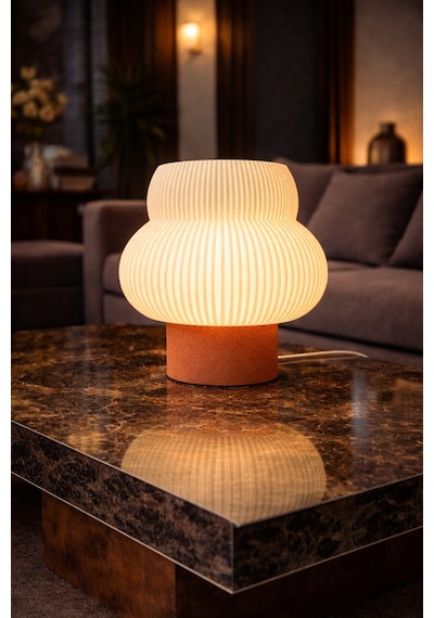 Bumble Model - Led Abajur - Masa Lambası - Usb 5v İle Çalışır - Slim Led Aydınlatması Dahildir - Dekoratif Lamba - Renk Seçenekli Çok Renkli
