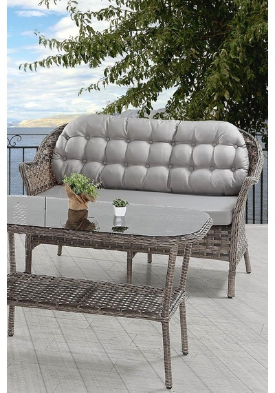 Rattan Orkide Bahçe Takımı 2+1+1+masa Gri Çok Renkli