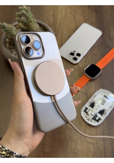 Apple iPhone 16 Pro Max Magsafe Uyumlu Mika Sararmaz Kılıf Soocase720 Çok Renkli