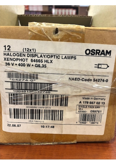 Osram 64665 Hlx Ll 36V400W Halojen Ampul