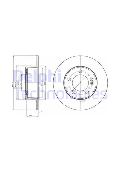 Delphı Bg4321 Arka Fren Diski Renault Master Iıı 10 Opel Movano B 13 2.3dci 305x12x71.5 5 Delik Tek Teker 432064087r-4421080-93168847 1 Takım -ıdır