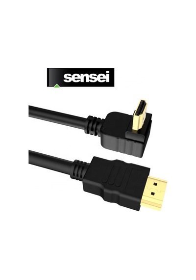 S-90down-hdtv 4k 2.0v 3d 1.5 Metre 90 Derece Açılı L Tipi Altın Uçlu Hdmı Kablo