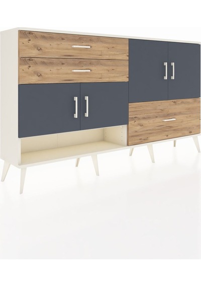 Arges Konsol 3 Raflı 3 Çekmeceli 4 Kapaklı 176x30x99 Aytaşı-antra Aytaşı-antrasit/çam Arges Konsol 3 Raflı 3 Çekmeceli 4 Kapaklı 176x30x99 Aytaşı-antra Aytaşı-antrasit/çam