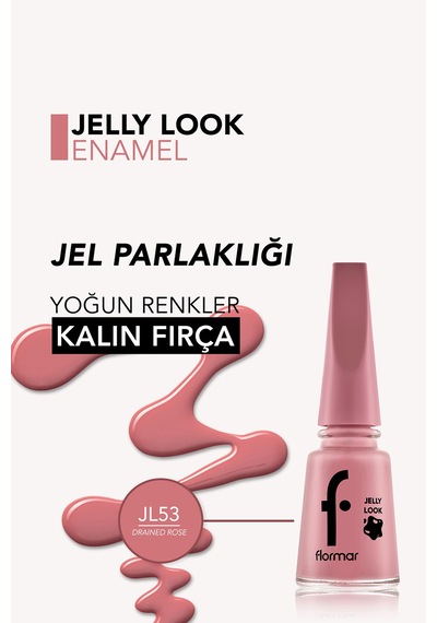 Flormar Jel Görünümlü Parlak Oje (pembe) - Jelly Look Nail Enamel - Jl53 Drained Rose - 8690604568857