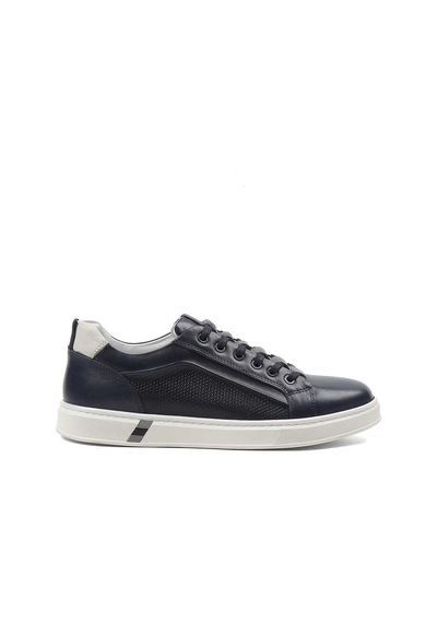 Erkek Lacivert Baskılı Kalın Tabanlı Sneaker
