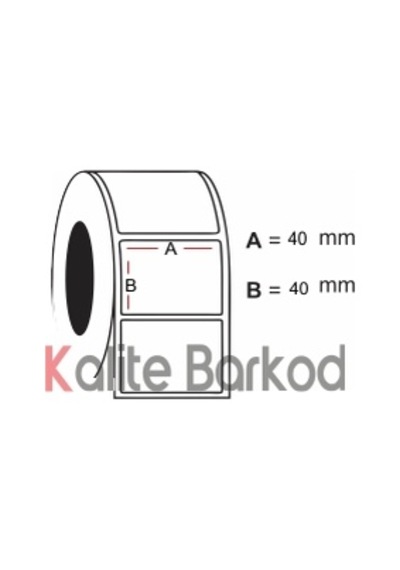 40X40 Termal Etiket 15 Rulo Barkod Etiket Kalite Barkod