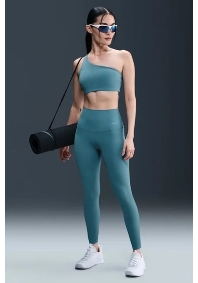 Nike Training Zenvy Dri Fit High Rise 7/8 Rib Leggings Green Kadın Fitilli Yüksek Bel Spor Tayt Yeşil