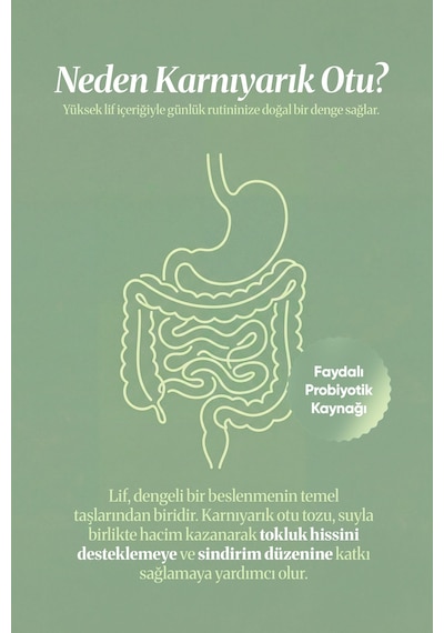 Karnıyarık Otu Tozu Psyllium 150 Gr. Doğal Ve Katkısız