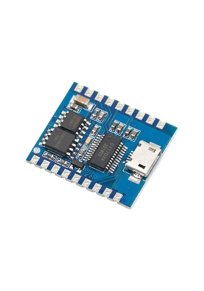 Dy-sv17f Mp3 Wav Ses Çalma Modülü 4mbyte Hafıza Class D Amfi 5w 4-8ohm Hoparlör Microusb Uart Buton